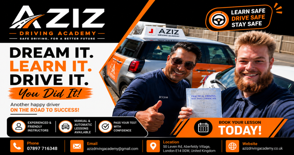 Driving lessons in E14, Manual driving lessons in Newham